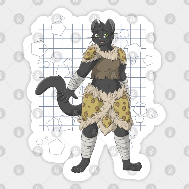Tabaxi Woman - Stormclaw Sticker by Fennek